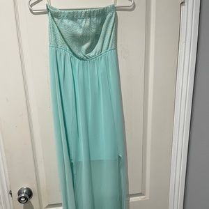 Maxi mint split dress